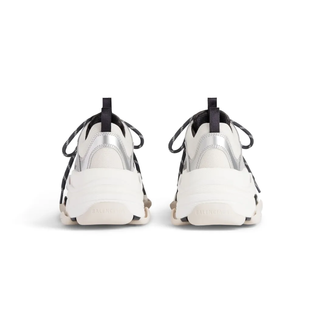Sneaker Triple S da Donna in Nero/bianco/argento