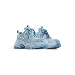 Sneaker Triple S Denim  da Donna in Blu