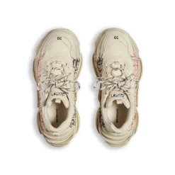 Sneaker Triple S Diy Metal da Donna in Bianco/rosso/nero