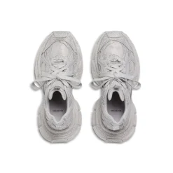 Sneaker 3xl Con Strass da Donna in Grigio Chiaro