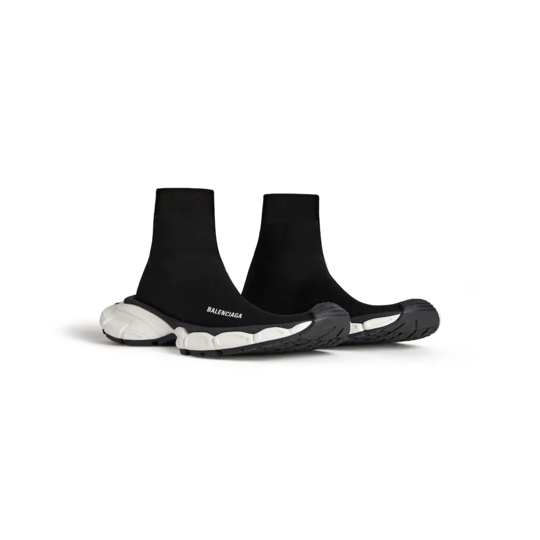 Sneaker 3xl Sock In Maglia Riciclata da Donna in Nero