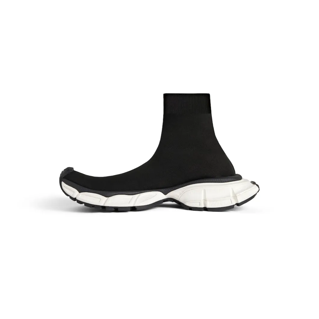 Sneaker 3xl Sock In Maglia Riciclata da Donna in Nero