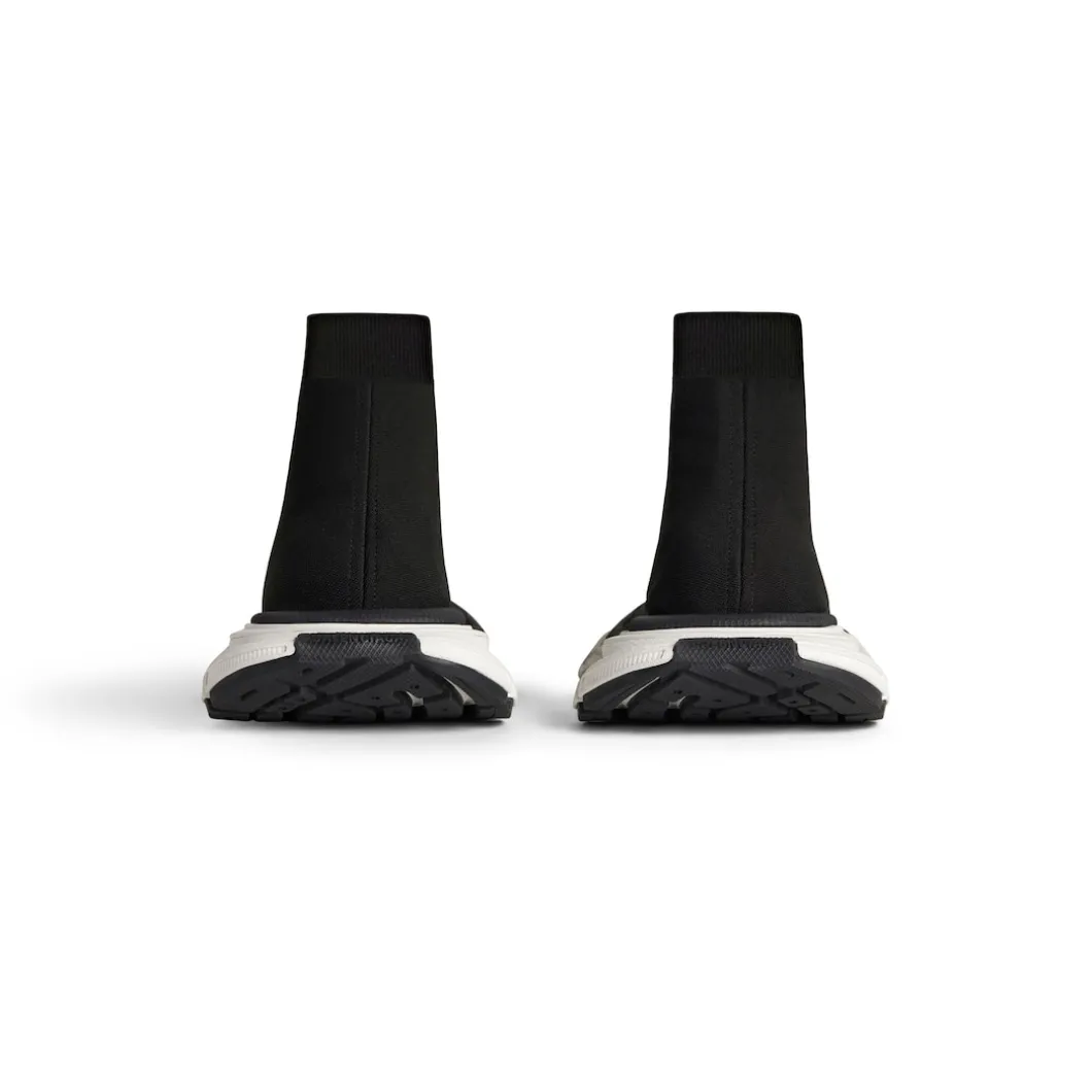 Sneaker 3xl Sock In Maglia Riciclata da Donna in Nero