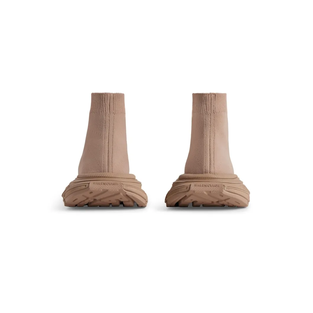 Sneaker 3xl Sock In Maglia Riciclata da Donna in Beige