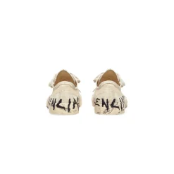 Sneakers Paris Low Top Graffiti da Donna in Bianco