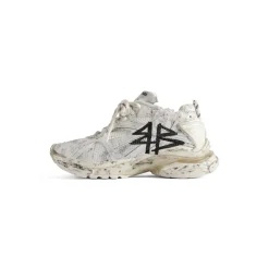Sneakers Runner Graffiti da Donna in Bianco