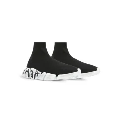 Sneakers Speed 2.0 Graffiti In Maglia Riciclata  da Donna in Nero