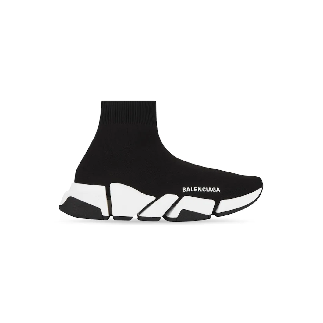 Sneakers Speed 2.0 In Maglia Riciclata Con Suola Bicolore da Donna in Nero