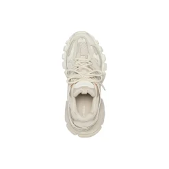 Sneakers Track Suola Riciclata da Donna in Beige