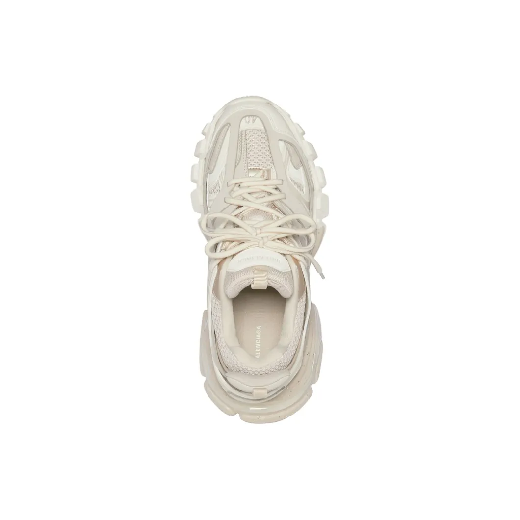 Sneakers Track Suola Riciclata da Donna in Beige