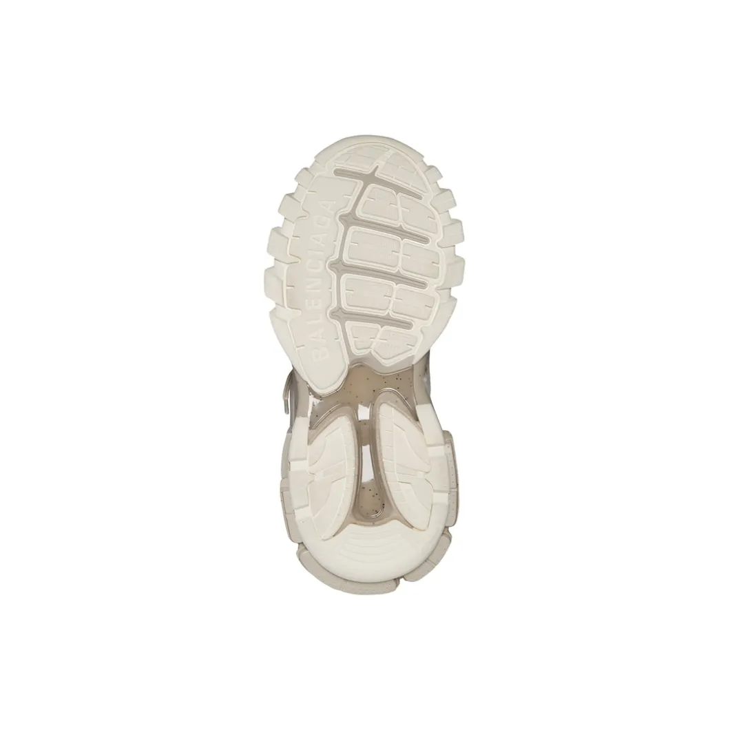 Sneakers Track Suola Riciclata da Donna in Beige