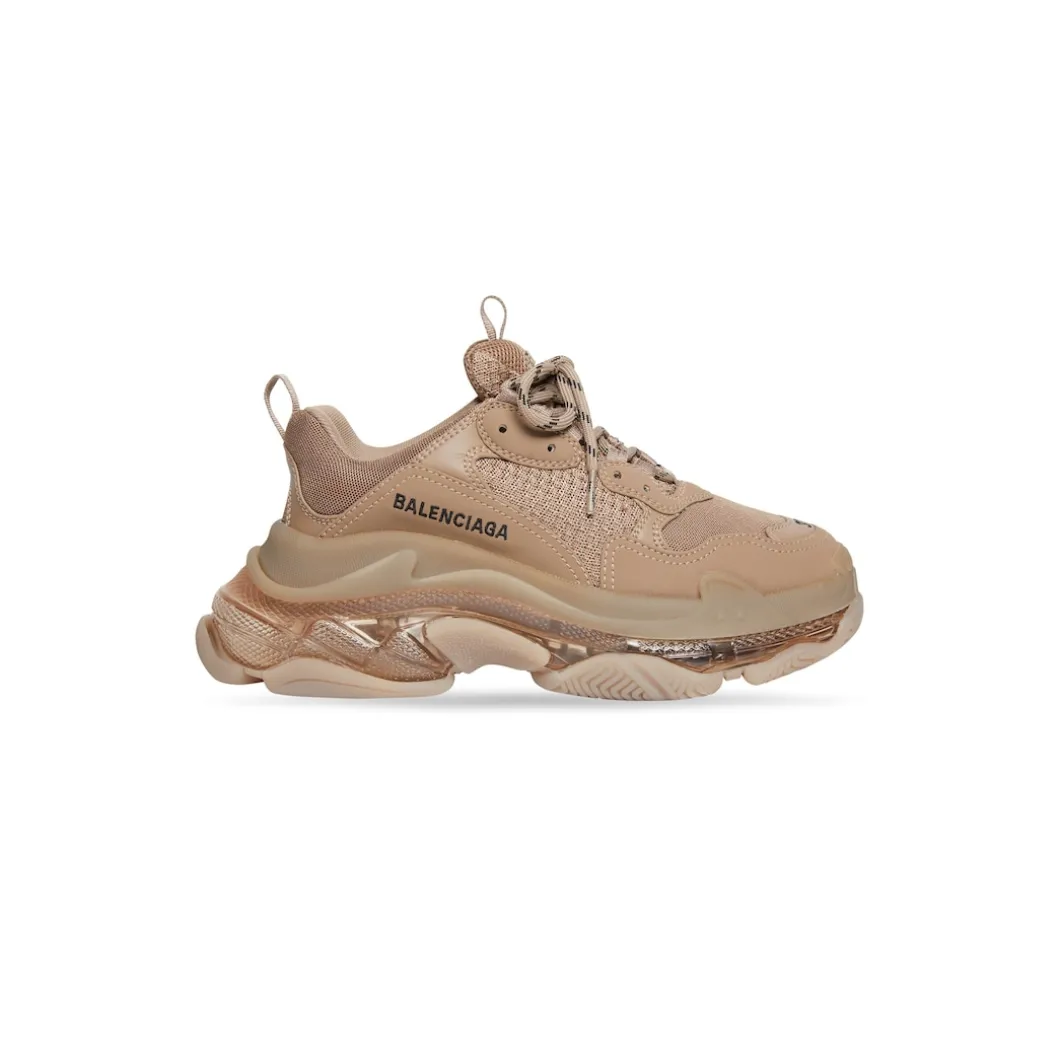 Sneakers Triple S Clear Sole da Donna in Marrone