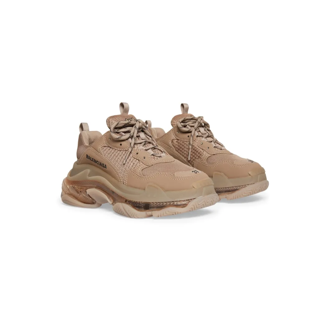 Sneakers Triple S Clear Sole da Donna in Marrone