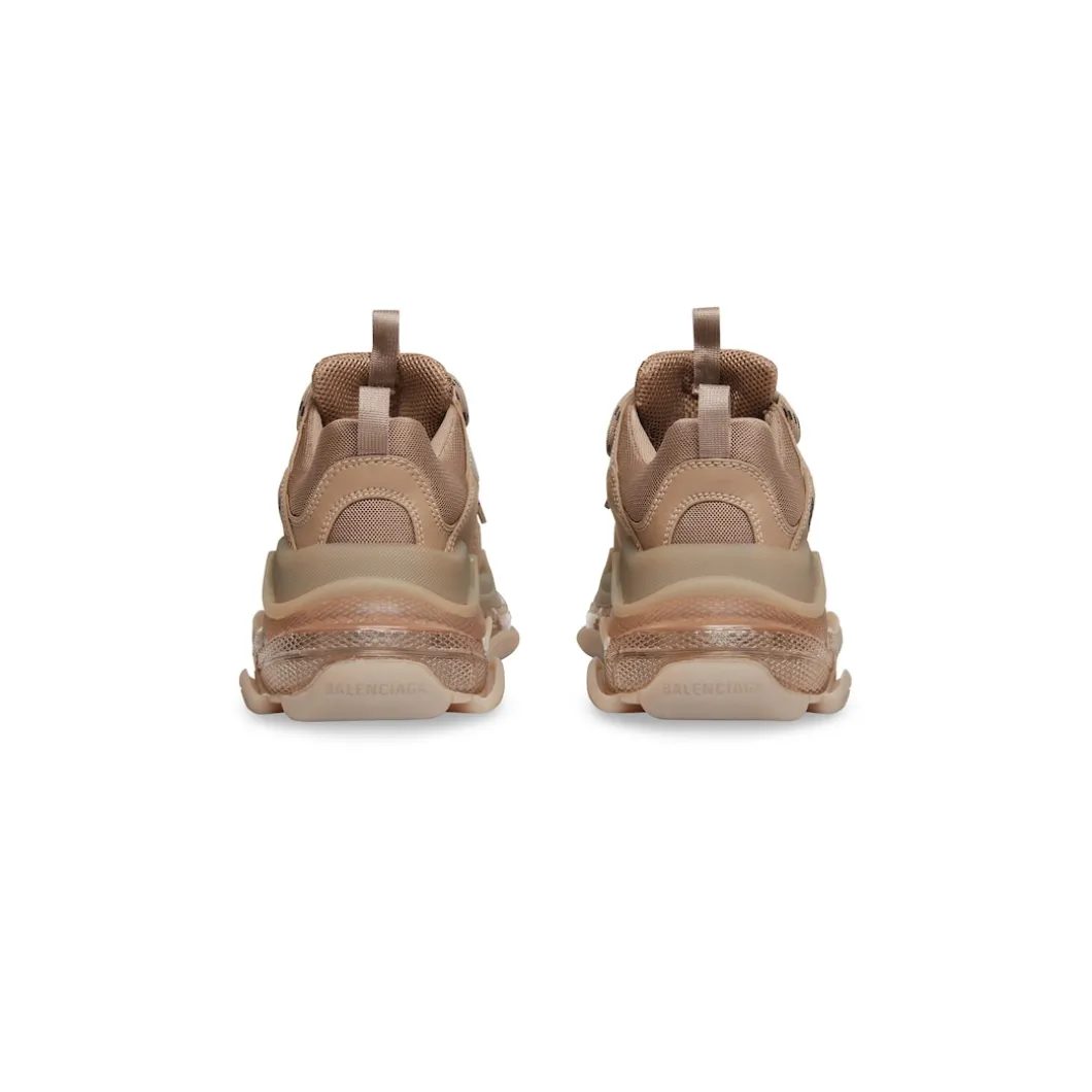 Sneakers Triple S Clear Sole da Donna in Marrone