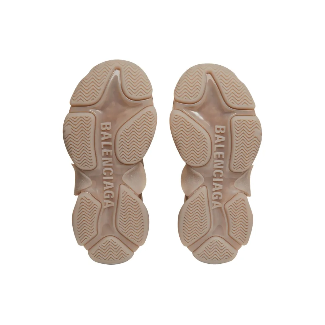 Sneakers Triple S Clear Sole da Donna in Marrone