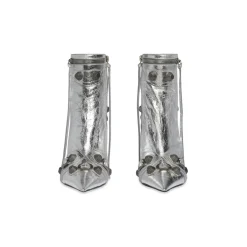 Stivaletti Cagole 90 Mm Metallizzati da Donna in Argento