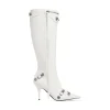 Stivali Cagole 90 Mm  da Donna in Bianco Ottico