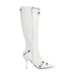 Stivali Cagole 90 Mm da Donna in Bianco Ottico