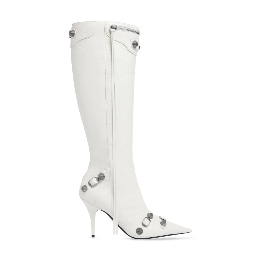 Stivali Cagole 90 Mm da Donna in Bianco Ottico