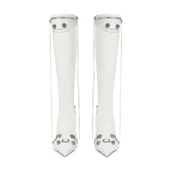 Stivali Cagole 90 Mm da Donna in Bianco Ottico