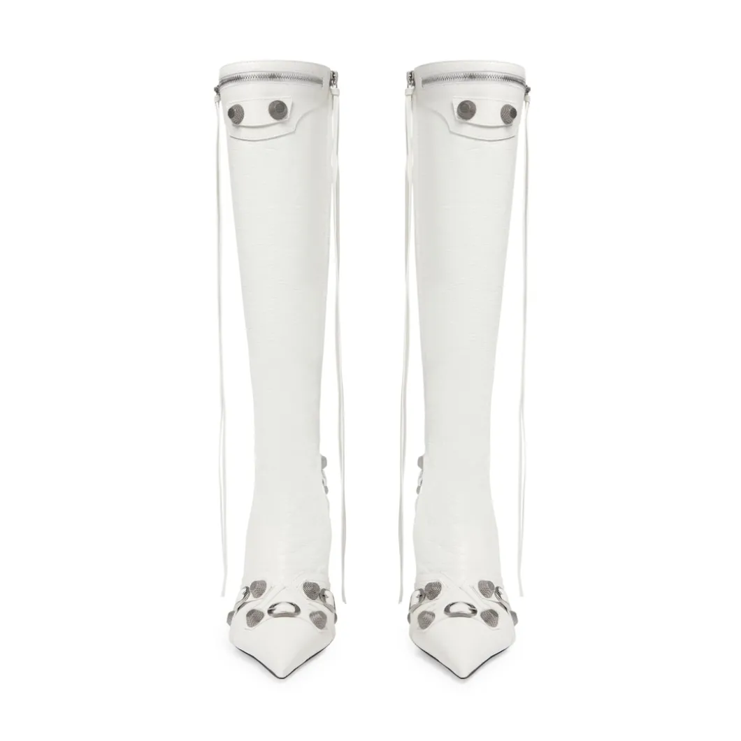 Stivali Cagole 90 Mm da Donna in Bianco Ottico
