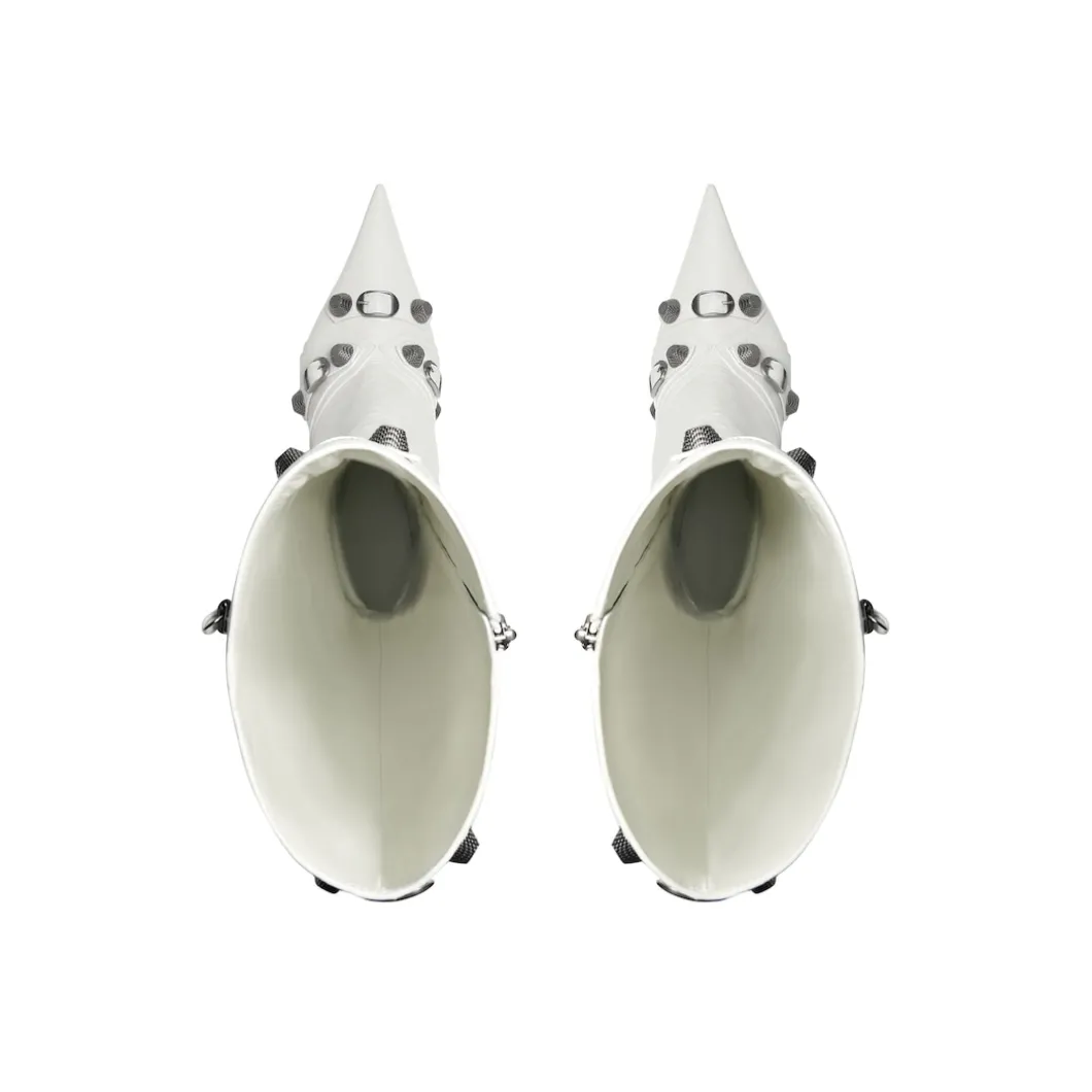 Stivali Cagole 90 Mm da Donna in Bianco Ottico