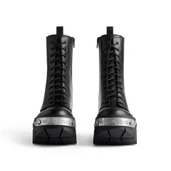 Stivali Con Lacci Bulldozer  da Donna in Nero