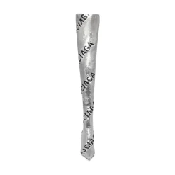 Stivali Over-the-knee Knife 110 Mm Allover Logo da Donna in Argento