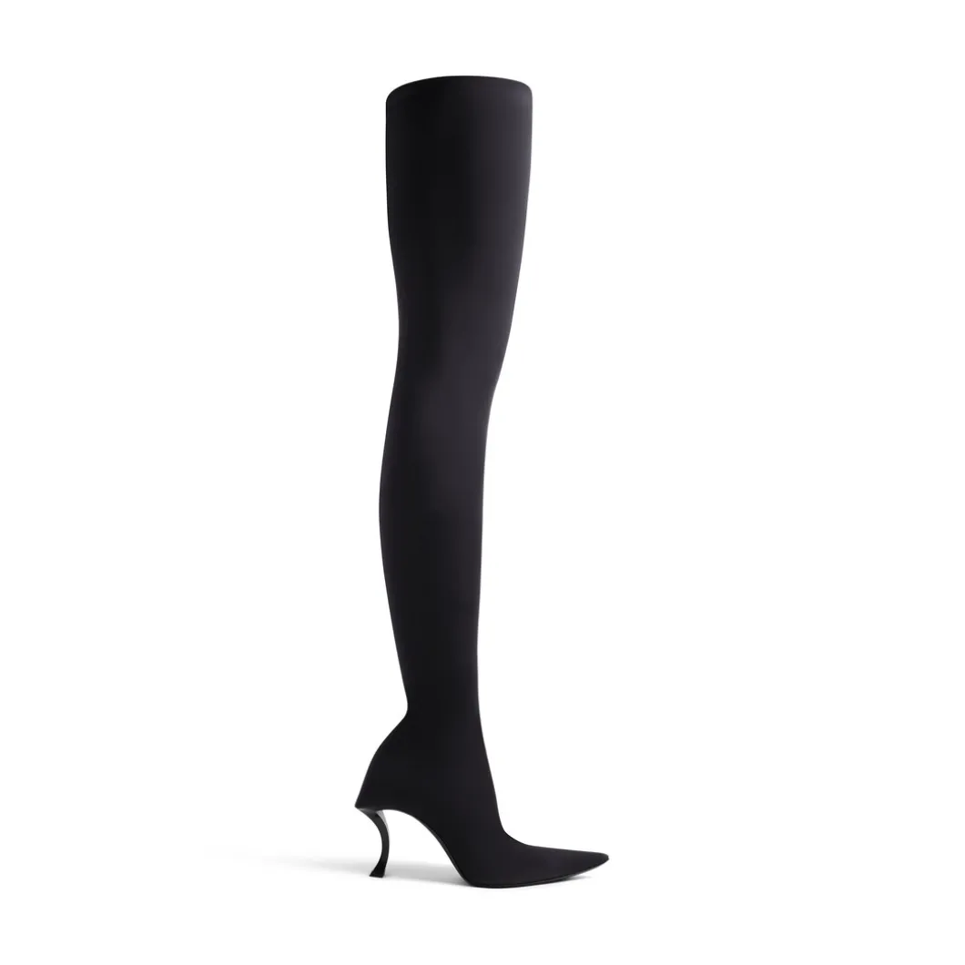 Stivali Sopra Il Ginocchio Hourglass 100 Mm da Donna in Nero