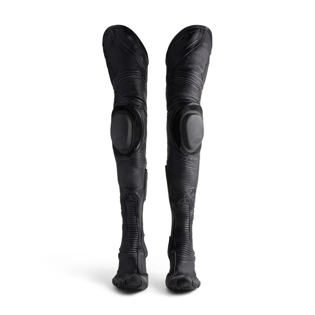 Stivali Sopra Il Ginocchio Biker 90 Mm da Donna in Nero