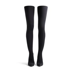 Stivali Sopra Il Ginocchio Hourglass 100 Mm da Donna in Nero