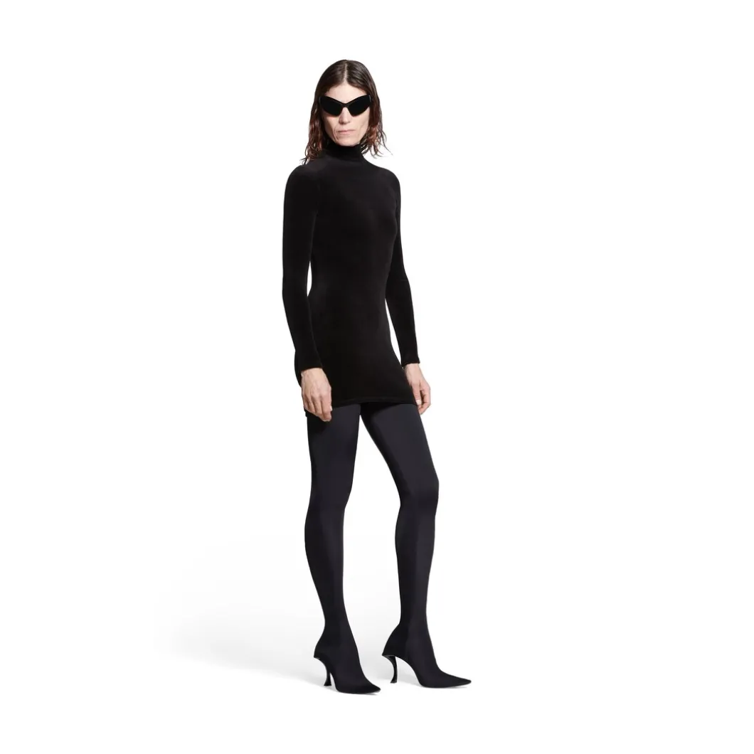 Stivali Sopra Il Ginocchio Hourglass 100 Mm da Donna in Nero