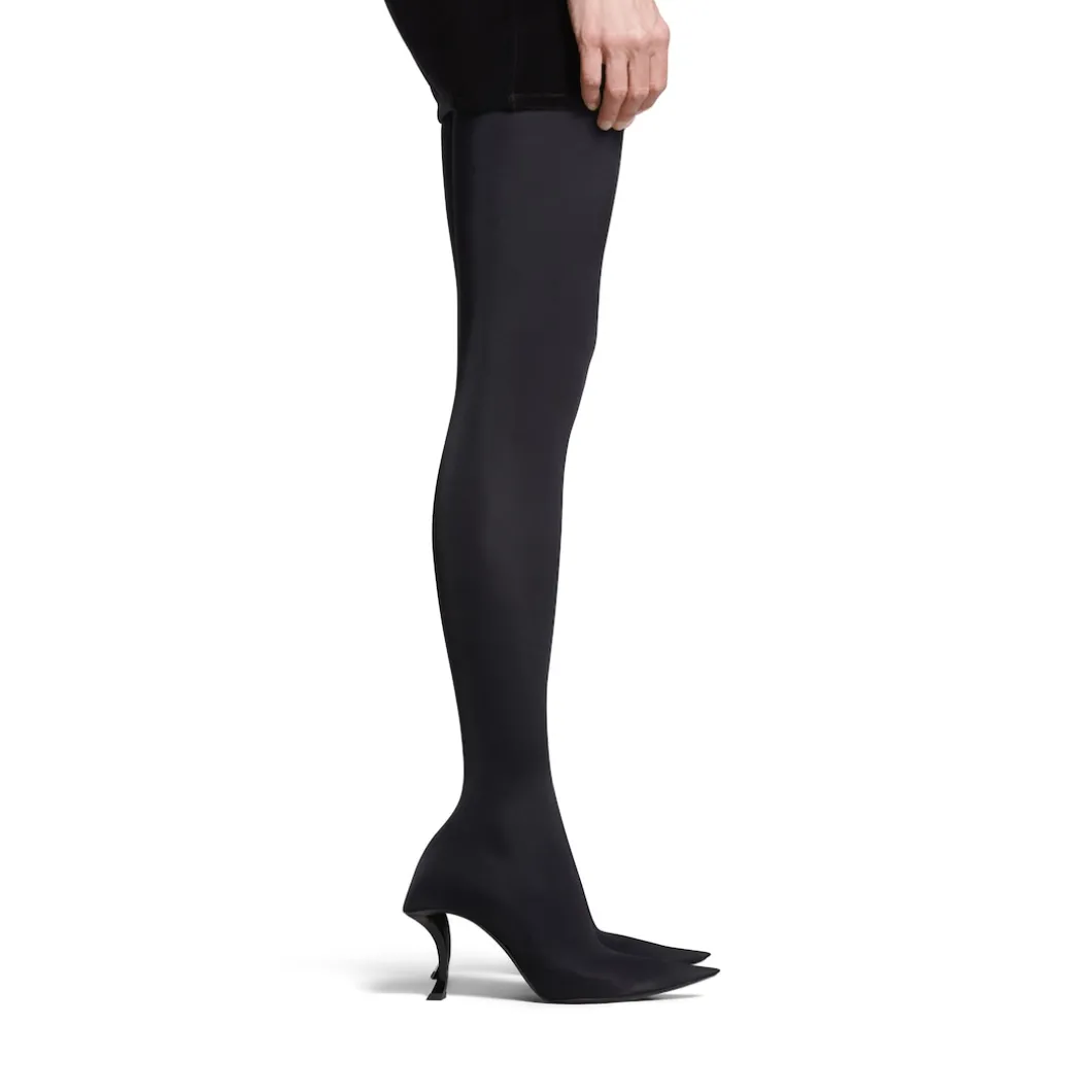 Stivali Sopra Il Ginocchio Hourglass 100 Mm da Donna in Nero