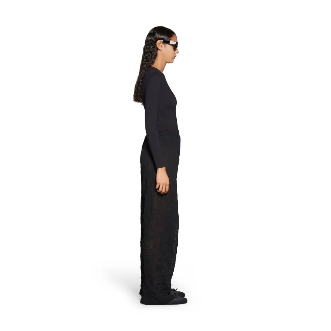 Sweatpants Mesh Baggy in Nero