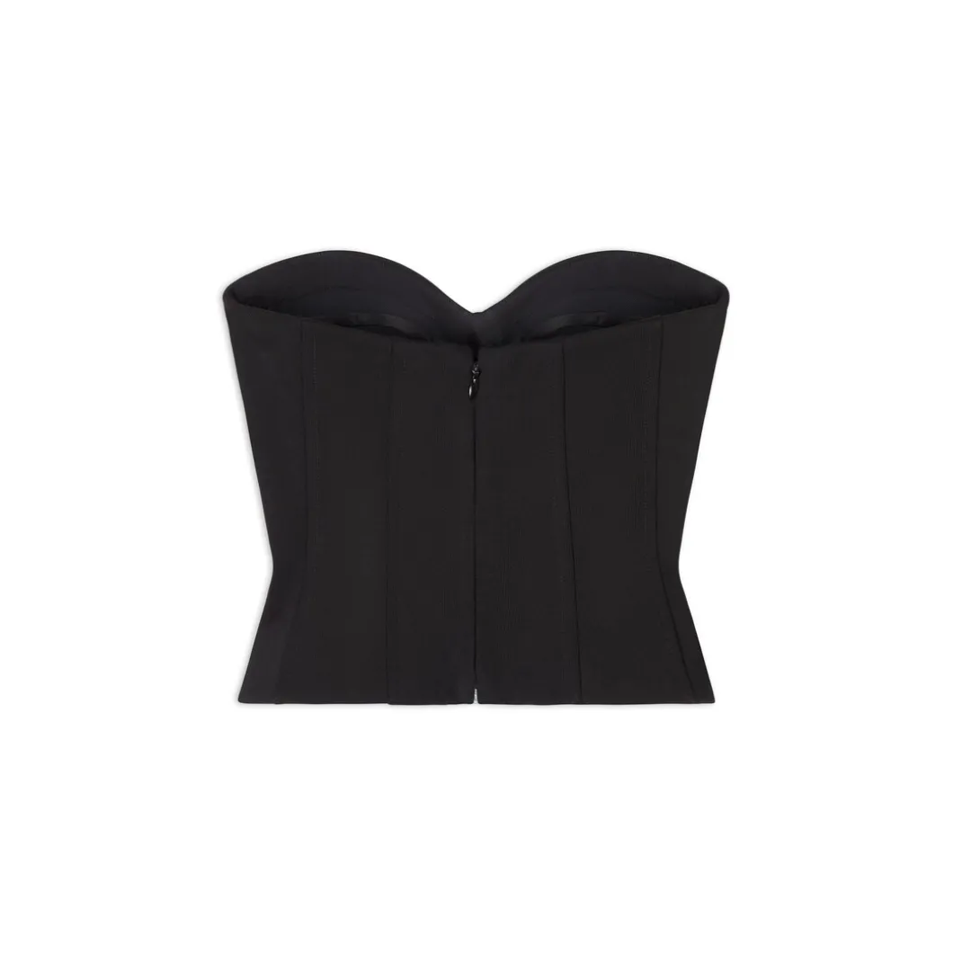 Top A Bustier da Donna in Nero
