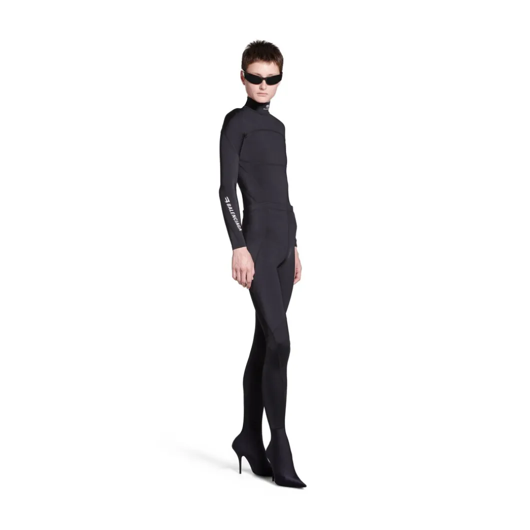 Top Activewear Sporty B da Donna in Nero