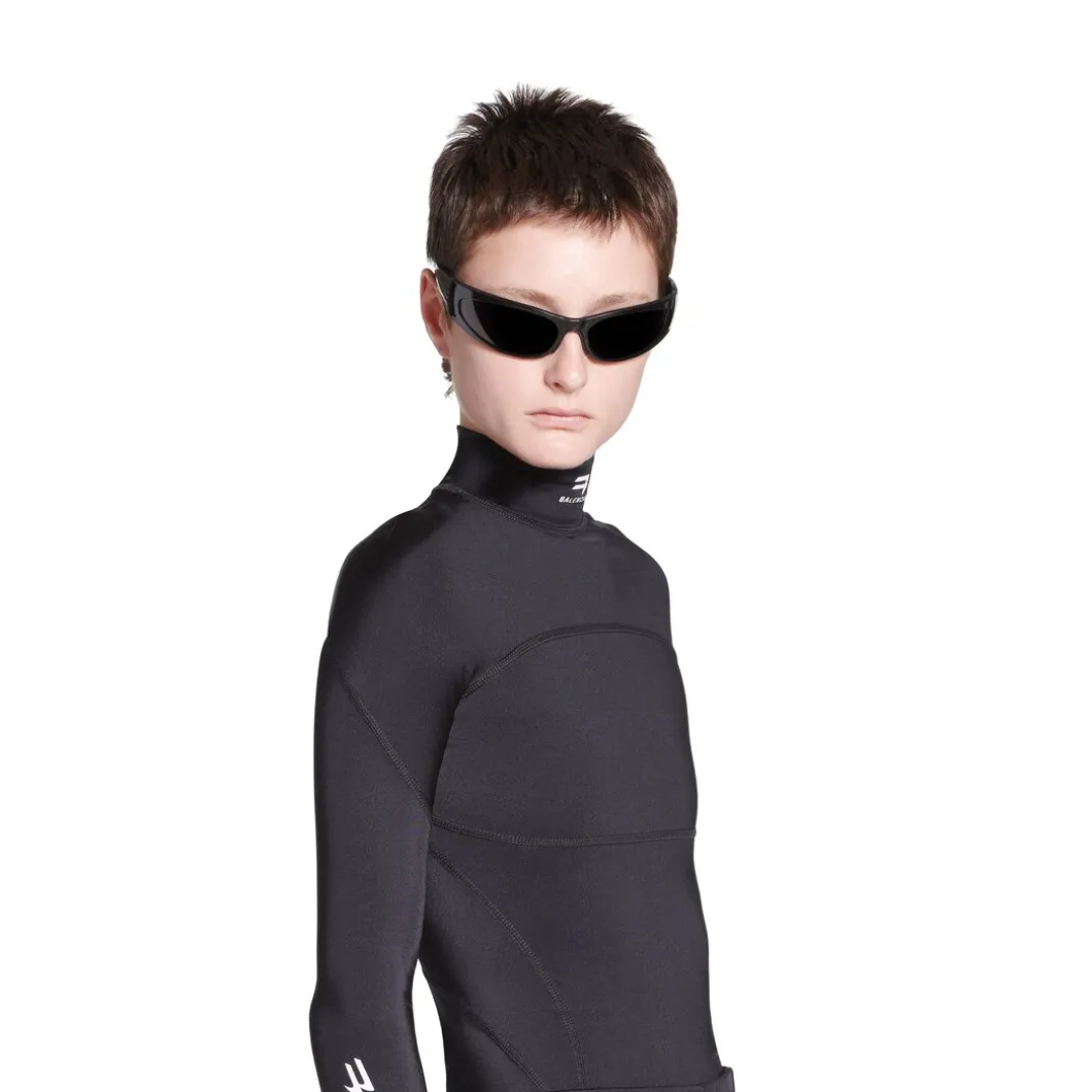 Top Activewear Sporty B da Donna in Nero