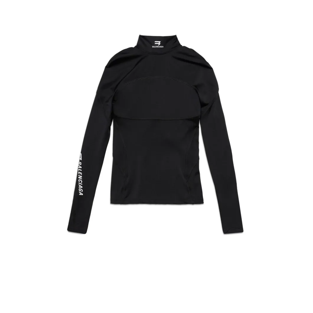 Top Activewear Sporty B da Donna in Nero