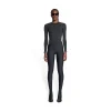 Top 3b Sports Icon Fitted A Maniche Lunghe  da Donna in Nero
