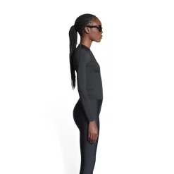 Top 3b Sports Icon Fitted A Maniche Lunghe  da Donna in Nero
