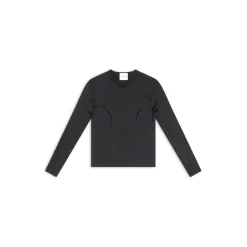 Top 3b Sports Icon Fitted A Maniche Lunghe  da Donna in Nero