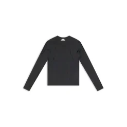 Top 3b Sports Icon Fitted A Maniche Lunghe  da Donna in Nero