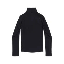 Top Con Mezza Zip 3b Sports Icon Aderente da Donna in Nero