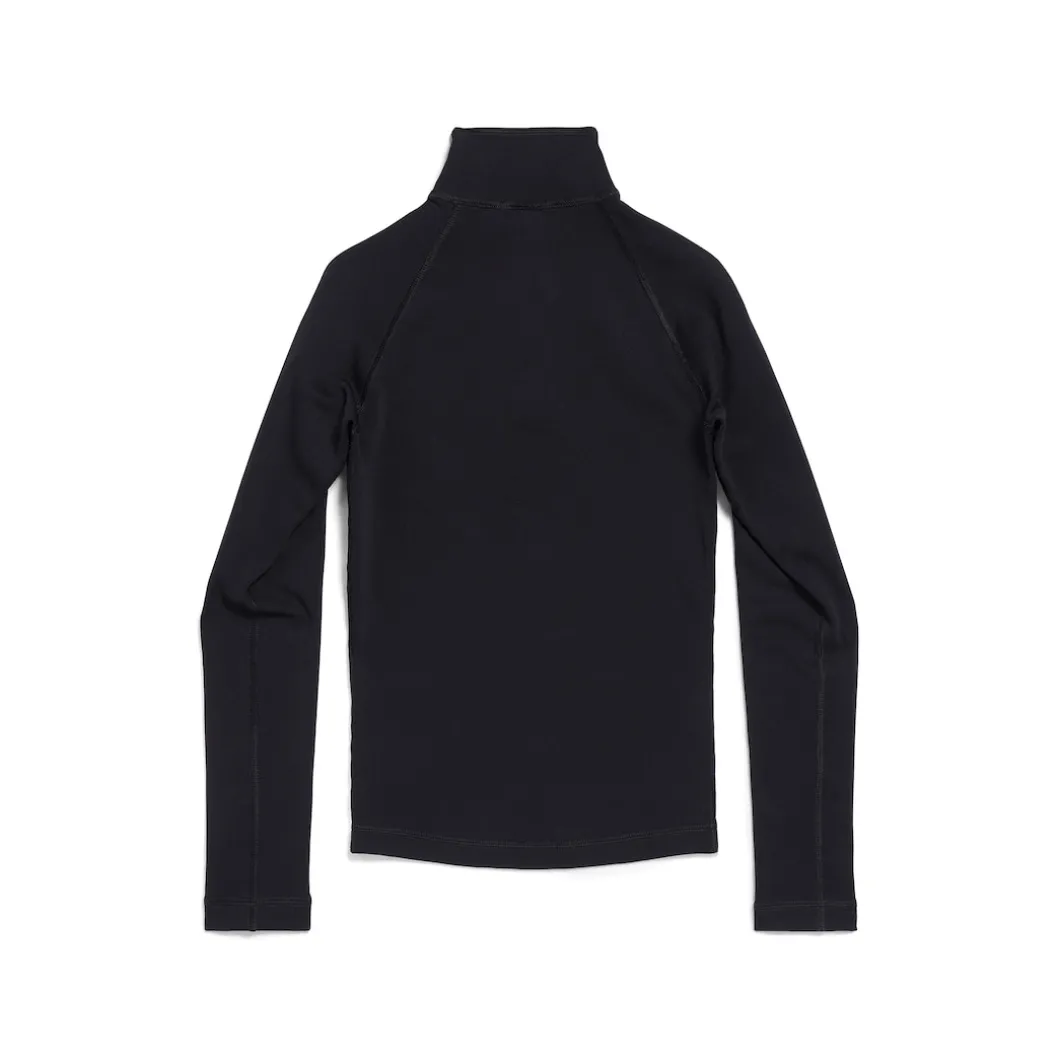 Top Con Mezza Zip 3b Sports Icon Aderente da Donna in Nero