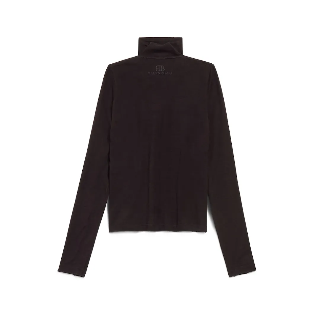 Top Dolcevita Bb Classic Balenciaga Aderente in Nero