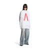 T-shirt A Maniche Lunghe Balenciaga Music | Archive Series Connected Medium Fit in Grigio Chiaro/rosso