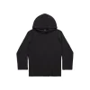 T-shirt A Maniche Lunghe Con Cappuccio Inside-out Aderente in Nero