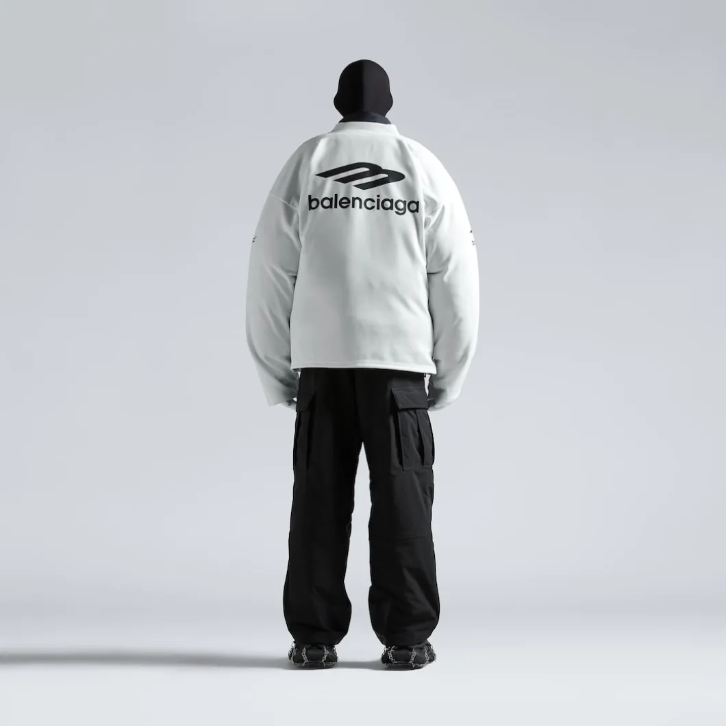 T-shirt A Maniche Lunghe Ski 3b Sports Icon Large Fit in Bianco