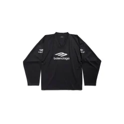 T-shirt A Maniche Lunghe Ski 3b Sports Icon Large Fit in Nero