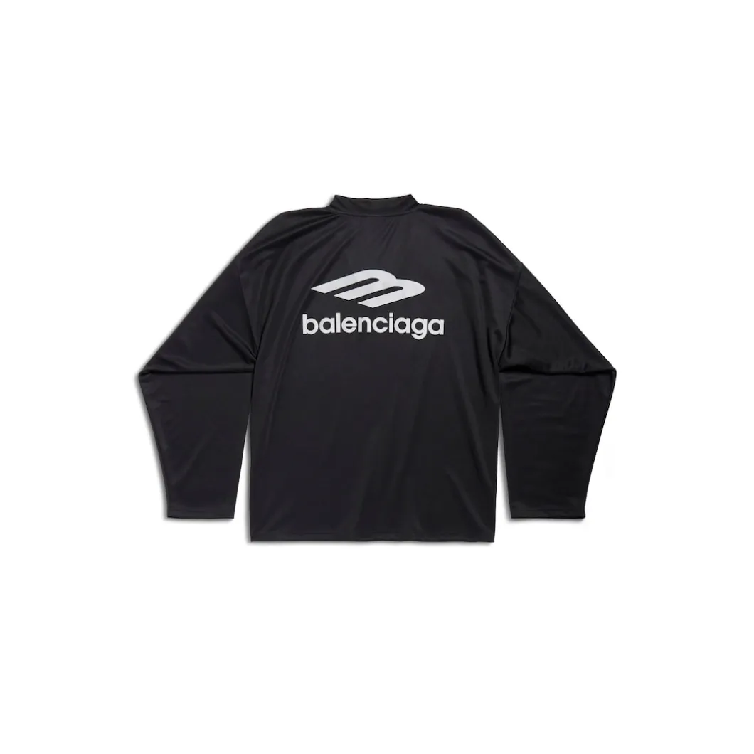 T-shirt A Maniche Lunghe Ski 3b Sports Icon Large Fit in Nero